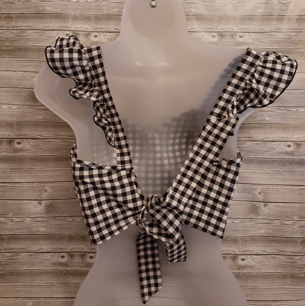 🎉HP🎉 SHEIN Plaid Crop Top - Picture 2 of 2